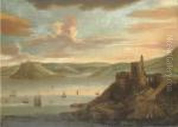 View Of St. Mawes Castle Oil Painting by Samuel