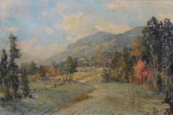 Vermont Landscape Oil Painting by Charles E. Buckler