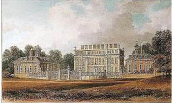 Wotton House, Buckinghamshire Oil Painting by John Chessell Buckler