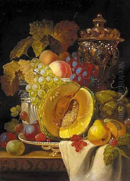 Fruits Oil Painting by Charles Thomas Bale