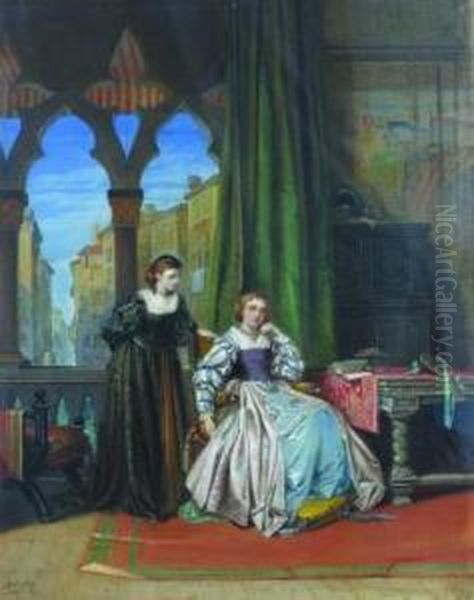 A Scene Illustrated From Othello Oil Painting by John Edmund Buckley