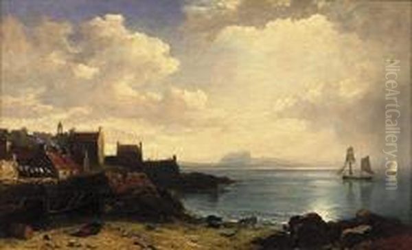 Boat Shore ,cockenzie Oil Painting by John Edmund Buckley