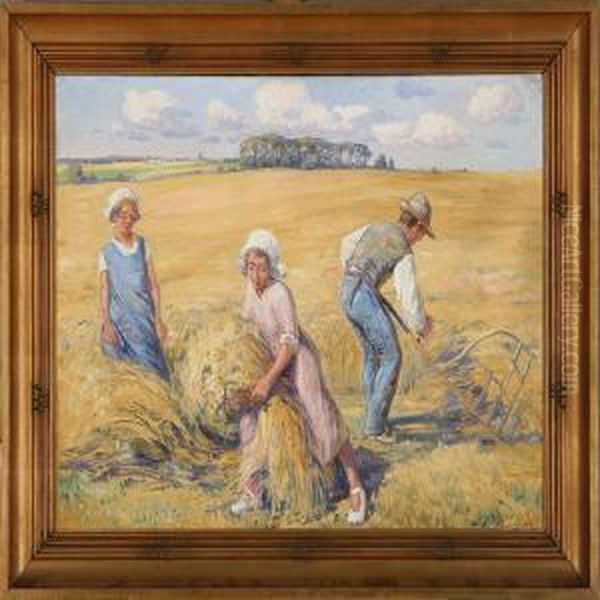 Rugen Mejes, Melstedgaard, Bornholm Oil Painting by Carl Budtz-Moller