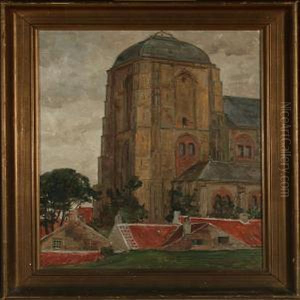 Veere Church In Holland by Carl Budtz-Moller