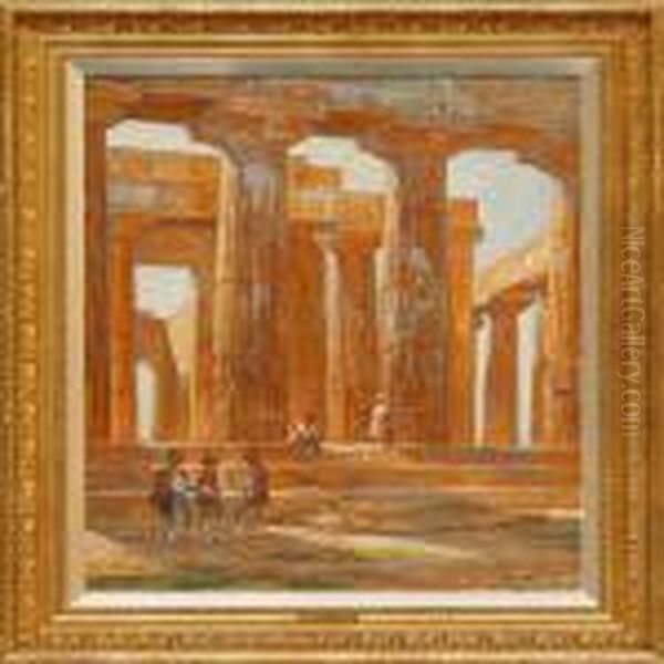 The Temple Of Concordia In Agrigento, Sicily Oil Painting by Carl Budtz-Moller