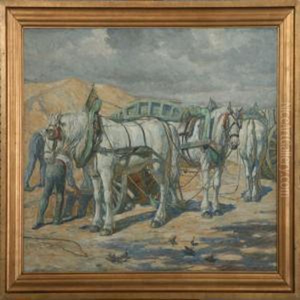 Scenery With Horses by Carl Budtz-Moller