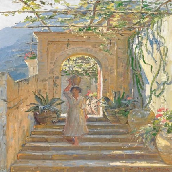 Vandbaerersken,positano by Carl Budtz-Moller