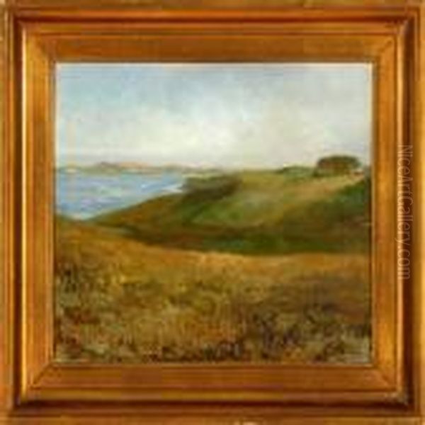 A Hilly Landscape Oil Painting by Carl Budtz-Moller