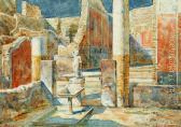 Casa Del Balkone Pensile. Pompeji by Carl Budtz-Moller