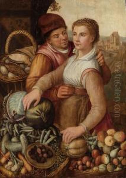 Scena Di Mercato Oil Painting by Joachim Beuckelaer