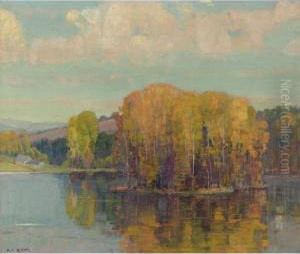 Autumn In Vermont Oil Painting by Karl Albert Buehr