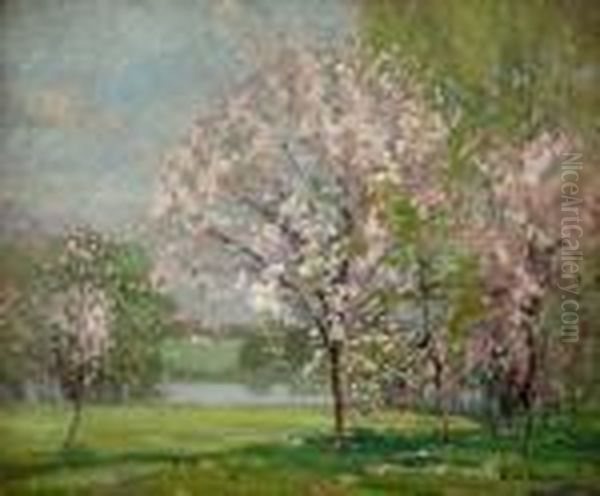 Blossoming Apple Trees by Karl Albert Buehr