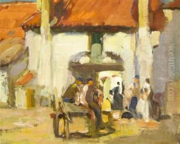 Market Scene by Karl Albert Buehr