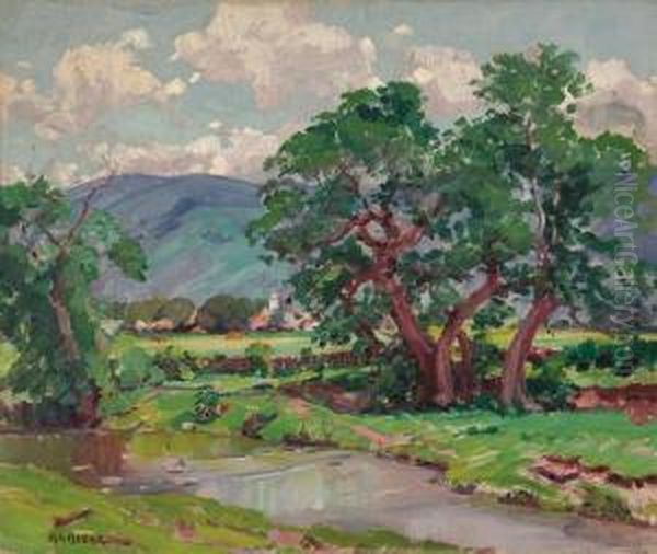 California Mountain Landscape Oil Painting by Karl Albert Buehr