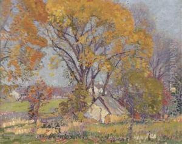 Impressionist Landscape Oil Painting by Karl Albert Buehr