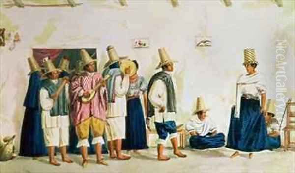 A Wedding Dance at Guaduas, Colombia Oil Painting by Joseph Brown