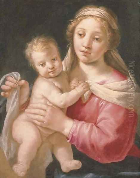 The Madonna and Child Oil Painting by Paolo Emilio Besenzi