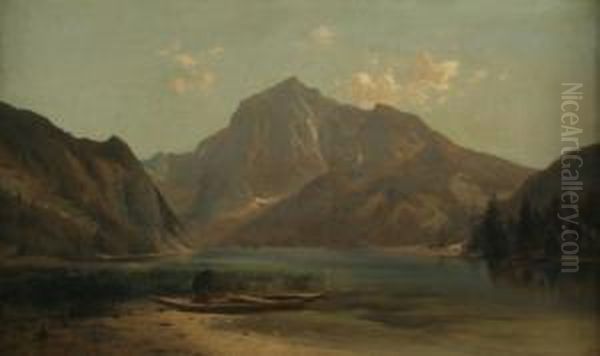 Gebirgslandschaft Oil Painting by Conrad Buhlmayer