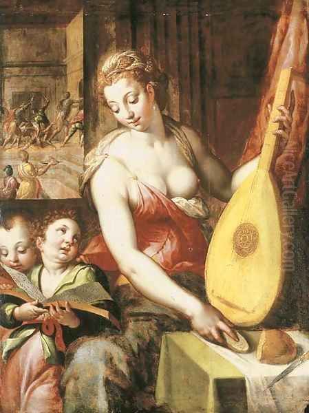 An Allegory of Music Oil Painting by Jacob De Backer