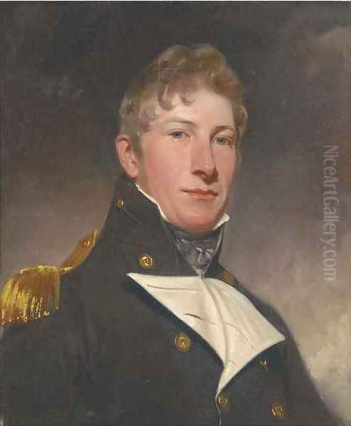 Portrait of a naval officer Oil Painting by Sir William Beechey