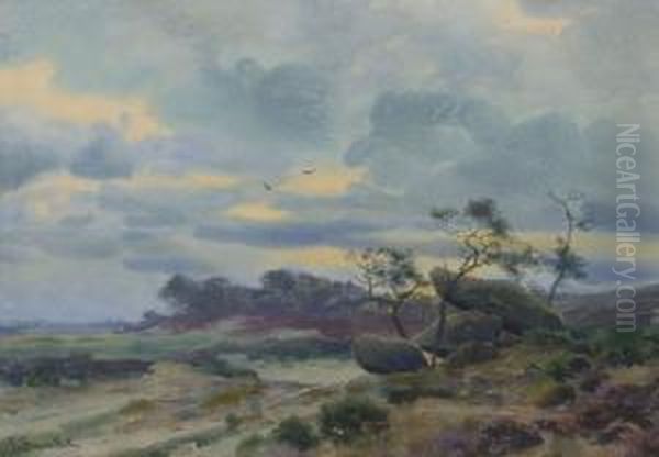 Weite Landschaft Mit Feldsteinen Oil Painting by Franz Bunke