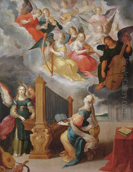 Saint Cecilia Oil Painting by Cornelis de Baellieur