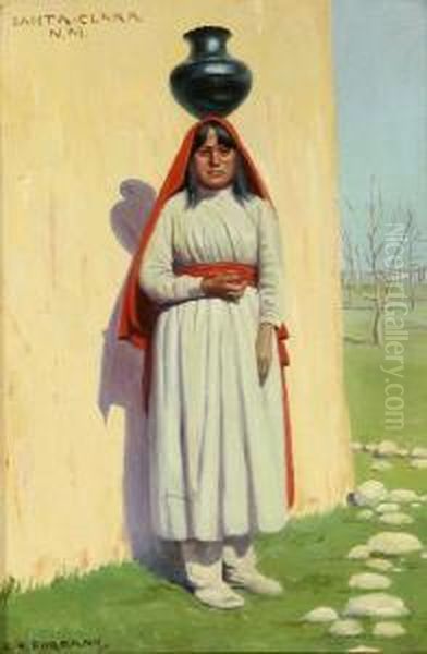 Indian Woman Oil Painting by Elbridge Ayer Burbank