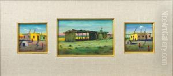 Indian Houses Oil Painting by Elbridge Ayer Burbank