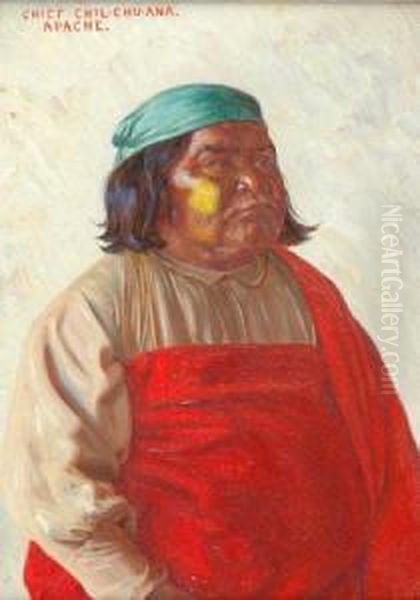 Chief Chil-chu-ana, Apache Oil Painting by Elbridge Ayer Burbank