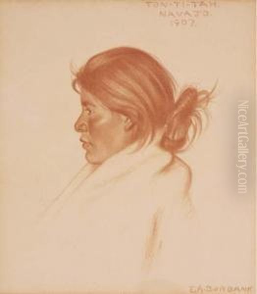 Ton-ti-tah, Navajo Oil Painting by Elbridge Ayer Burbank