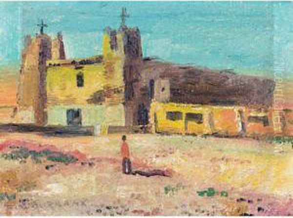 Old Church, Pueblo Of Acoma Oil Painting by Elbridge Ayer Burbank