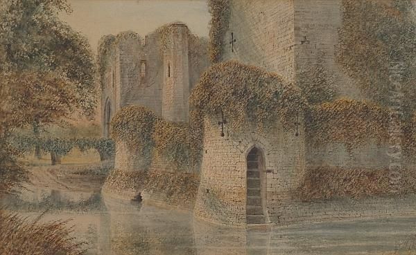 Raglan Castle Oil Painting by John Burgess