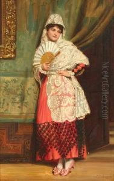 Spanish Beauty Oil Painting by John Bagnold Burgess