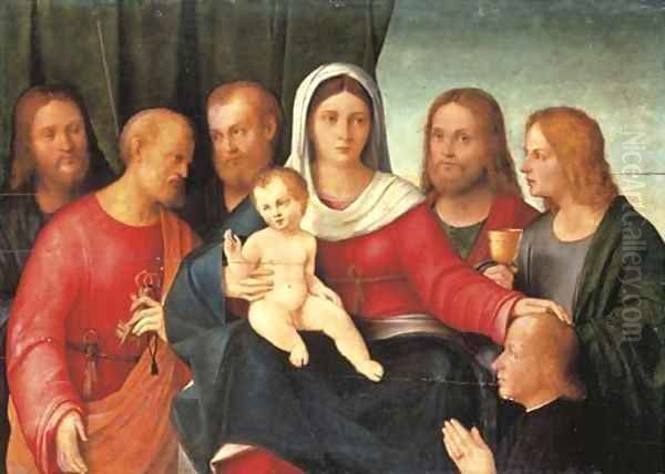 The Madonna and Child with Saints Peter Oil Painting by Francesco Bissolo