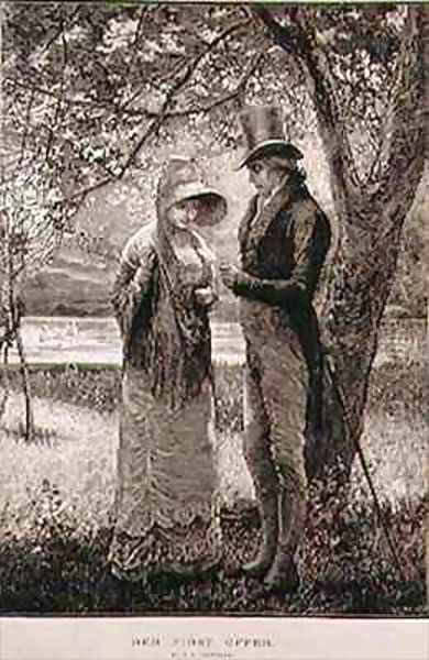 Her First Offer Oil Painting by Edward Frederick Brewtnall