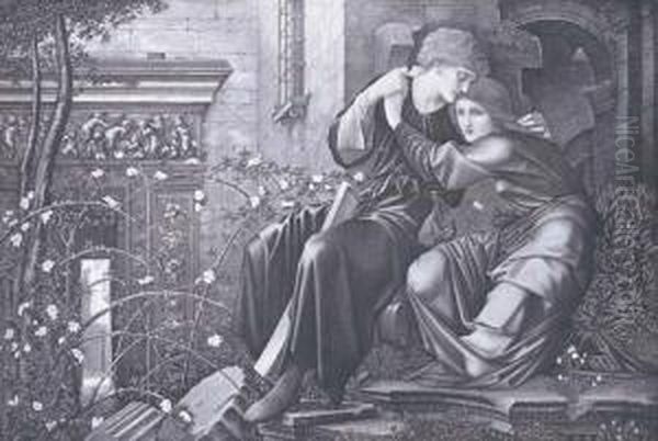 Love Among The Ruins Oil Painting by Sir Edward Coley Burne-Jones