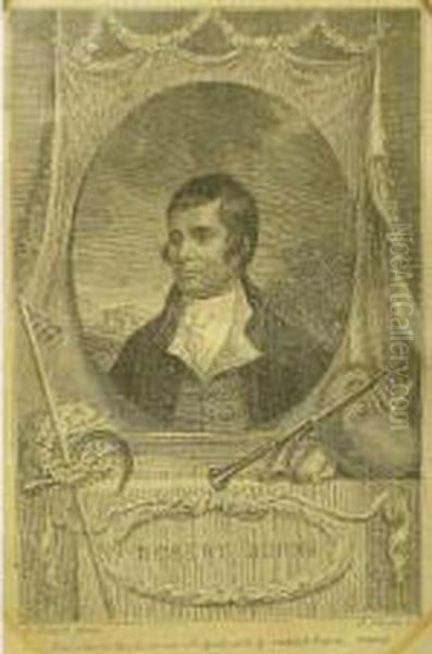 A 19th Century Engraving Of Robert Burns Oil Painting by Robert Burns