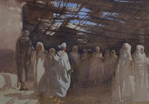 In The Kaisariyah, Marrakesh Oil Painting by Robert Burns