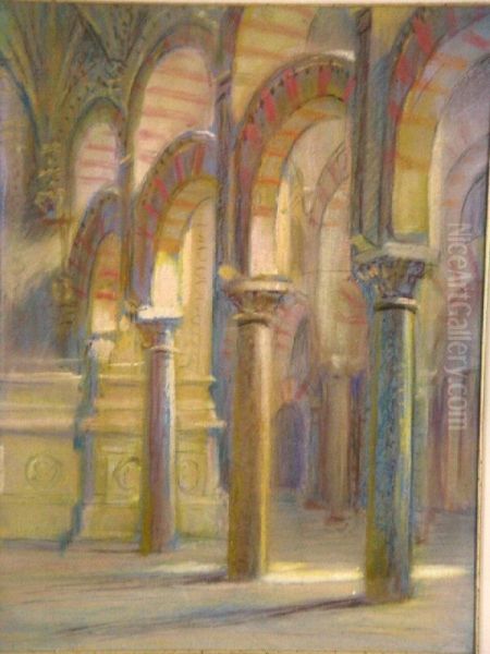 Interior Arches Oil Painting by William Partridge Burpee