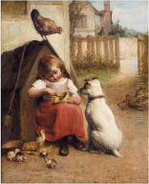 Waiting In Anticipation Oil Painting by Alexander Hohenlohe Burr