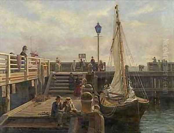 St. Kilda Pier Oil Painting by Arthur Snr. Boyd