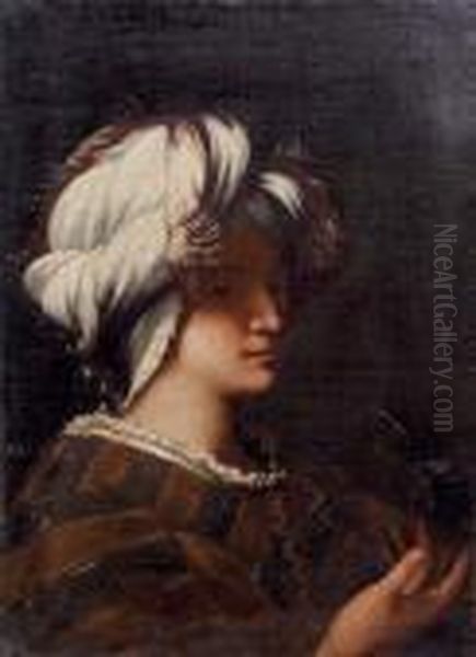 Figura Femminile Nelle Vesti Di Santa Caterina D'alessandria Oil Painting by Gian Antonio Burrini