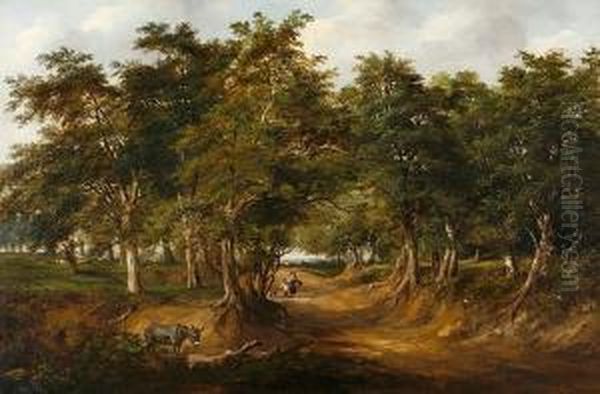 Gainsborough Lane Oil Painting by Robert Burrows