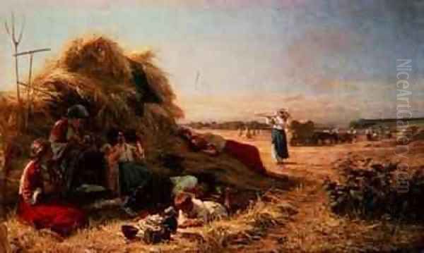 Work in the Fields Oil Painting by Pavel Aleksandrovich Bryullov