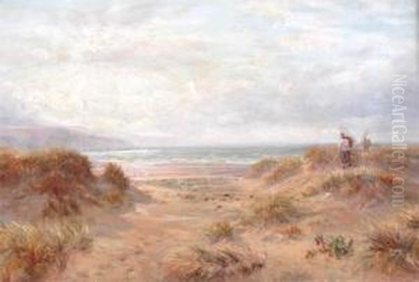 On The Gower Coast Oil Painting by Charles Thomas Burt