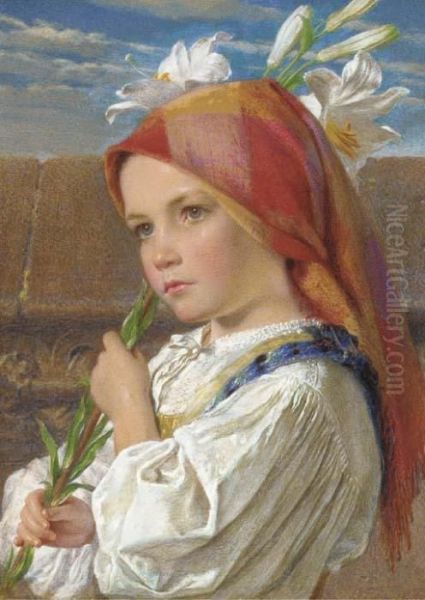 Sunday Morning Oil Painting by Frederick William Burton