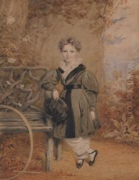 Young Boy Oil Painting by Frederick William Burton