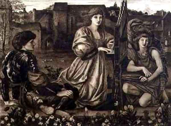 Chant d'Amour Oil Painting by Sir Edward Coley Burne-Jones