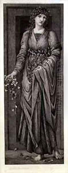 Flora Oil Painting by Sir Edward Coley Burne-Jones