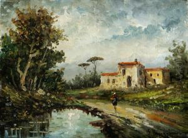 Paesaggio Oil Painting by Giuseppe Buscaglione